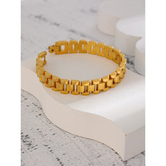 Watch Style 18k Gold Plated Bracelet - eclatis