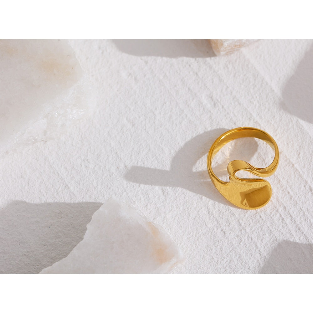 Irregular 18k Gold Plated Ring - eclatis