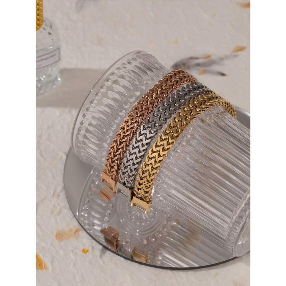 Heavy 18k Gold Plated Bracelet - eclatis