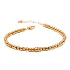 Bead Chain 18k Gold Plated Bracelet - eclatis