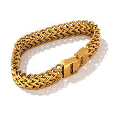 Heavy 18k Gold Plated Bracelet - eclatis