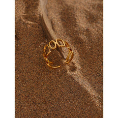 Irregular Opening 18K Gold Plated Ring - eclatis