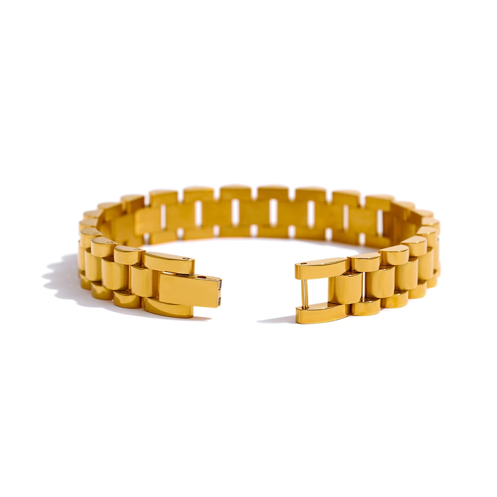 Watch Style 18k Gold Plated Bracelet