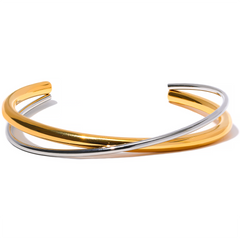 Geometric 18K Gold Plated Bracelet - eclatis