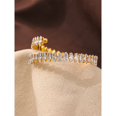 Cubic Zircon Gold Plated Bracelet 