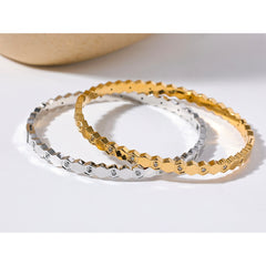 60mm Gold Zircon Bracelet 