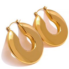 Hoop 18k Gold Plated Earrings - eclatis