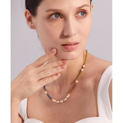 Natural Freshwater Pearls Measly Bead Necklace - eclatis