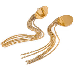 Long Tassel 18k Gold Plated Earrings - eclatis