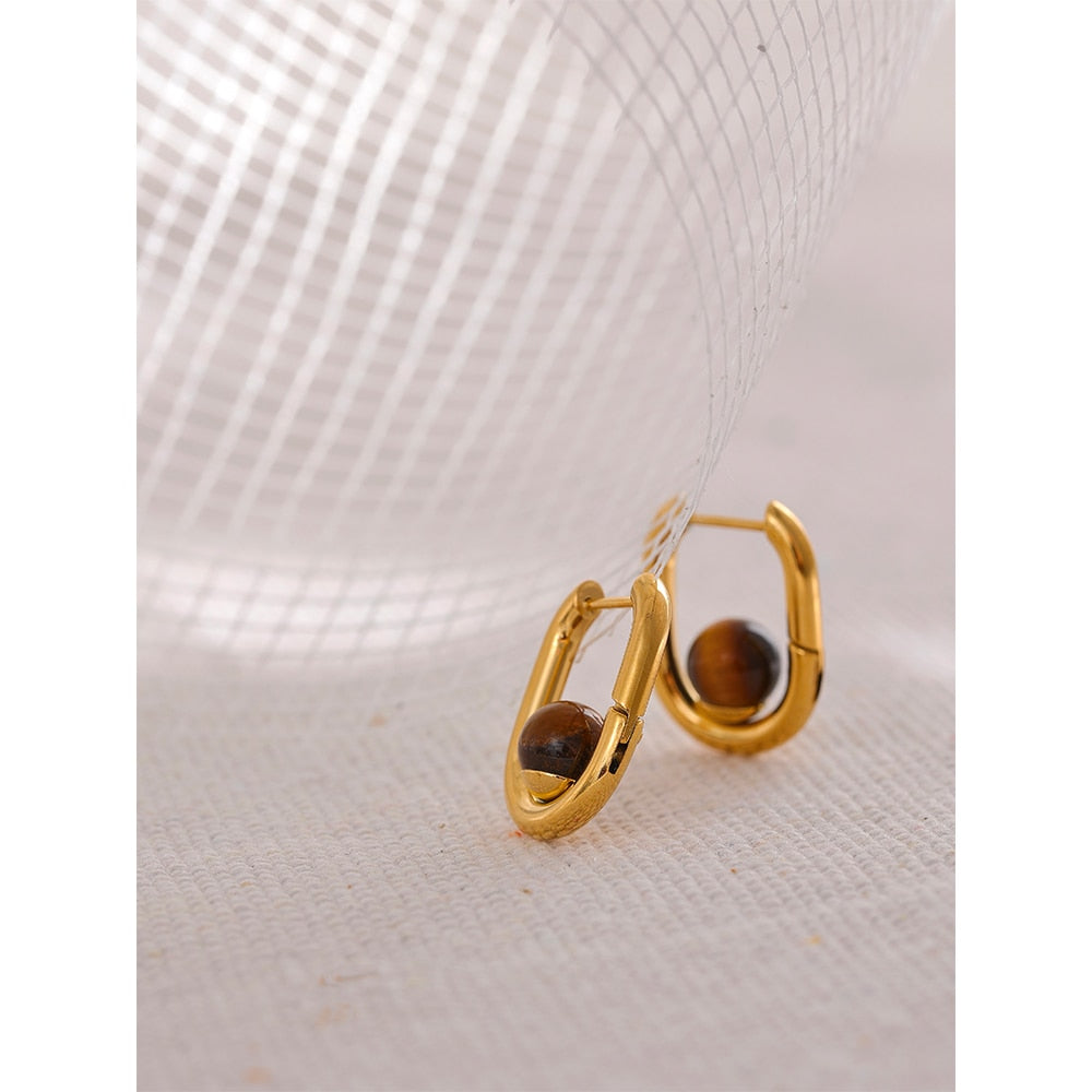 Shell Pearl 18k Gold Plated Earrings - eclatis